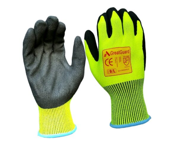 Hi-Vis Cut 5 Nitrile Gloves