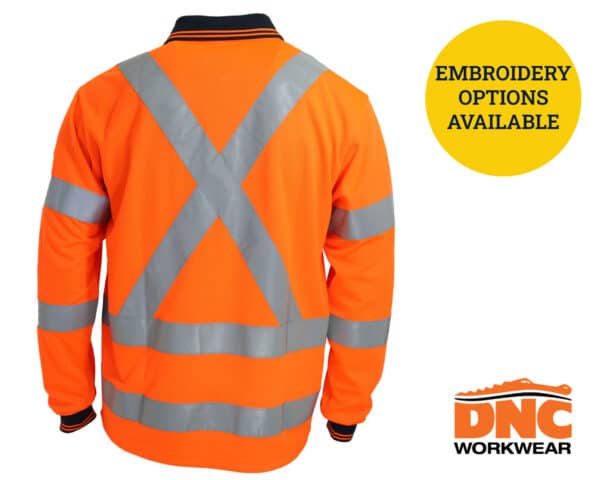 Hi-Vis X Back Biomotion L/S Polo - Image 2