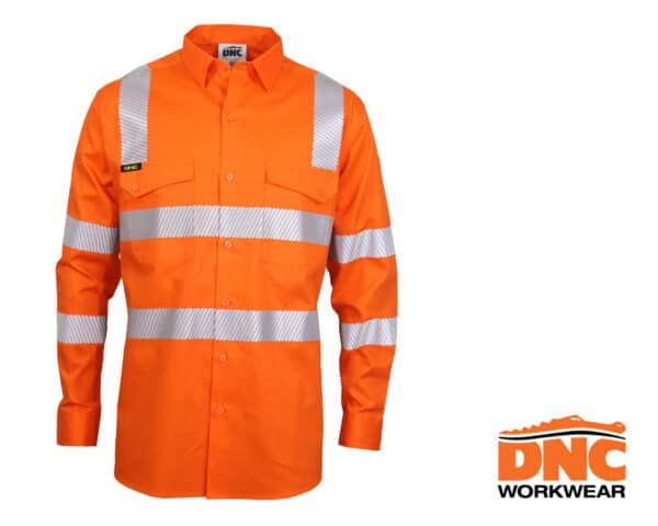 Hi-Vis Coolight Segment Taped L/S Shirt (VIC Rail Compliant)