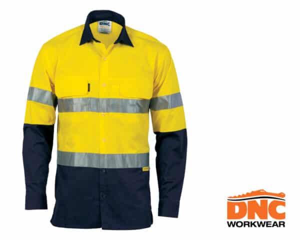 Hi-Vis Cool Breeze 3-Way L/S Shirt Yellow/Navy
