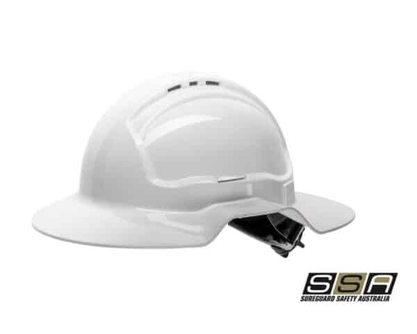 Tuffgard Broad Brim Hard Hat (Earmuff Compatible) White