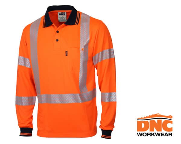 Hi-Vis X Back Segmented L/S Polo