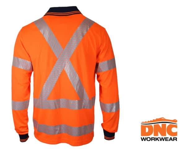Hi-Vis X Back Segmented L/S Polo - Image 2