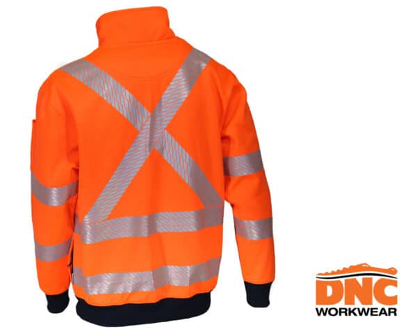 Hi-Vis X Back Segmented 1/2 Zip L/S Polar Fleece - Image 2