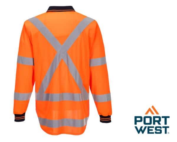 Hi-Vis X Back TTMC L/S Polo - Image 2