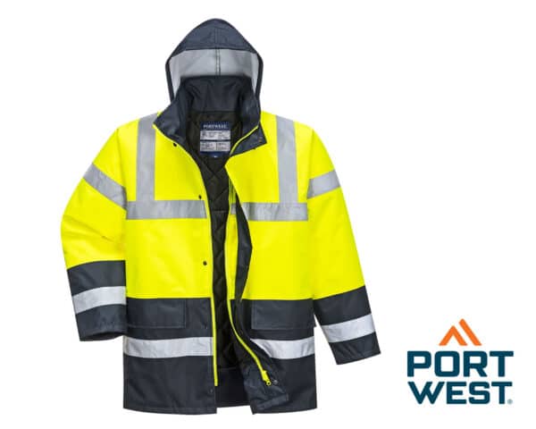 Hi-Vis Two-Tone L/S Traffic Jacket Yellow
