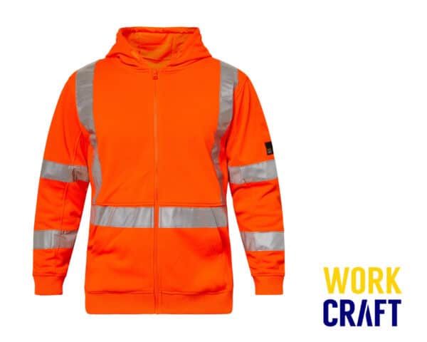 Hi-Vis Full-Zip Reflective X-Back L/S Hoodie