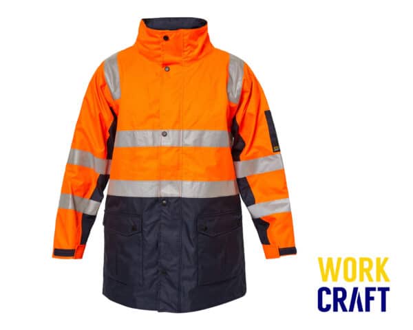 Hi-Vis Reflective L/S Jacket Orange/Navy